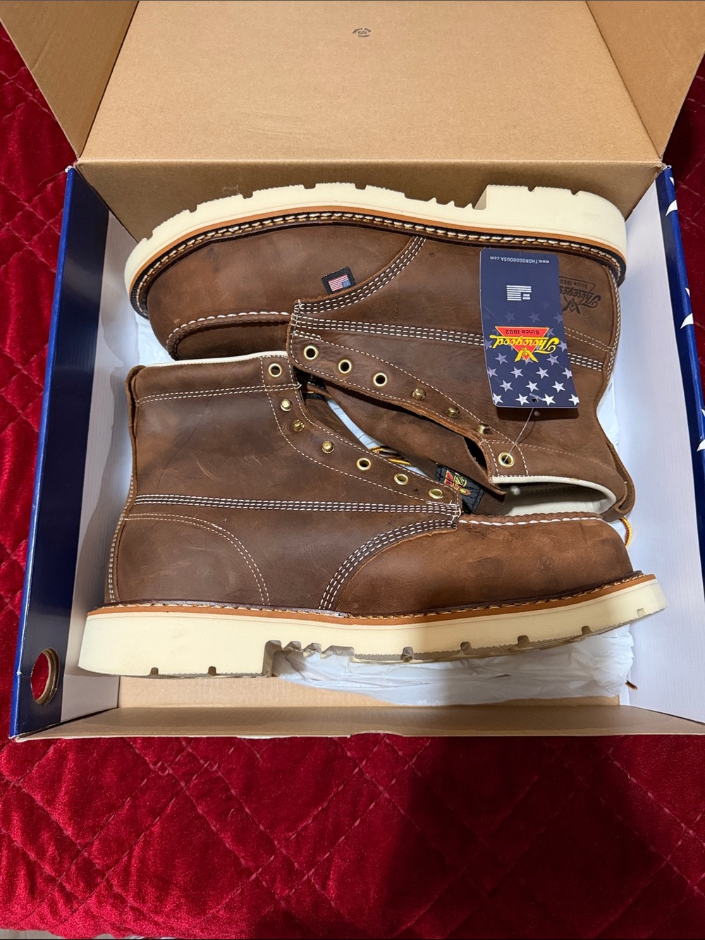 BRAND NEW, THOROGOOD AMERICAN HERITAGE 6" STEEL SAFETY TOE WORK BOOTS MEN 11.5